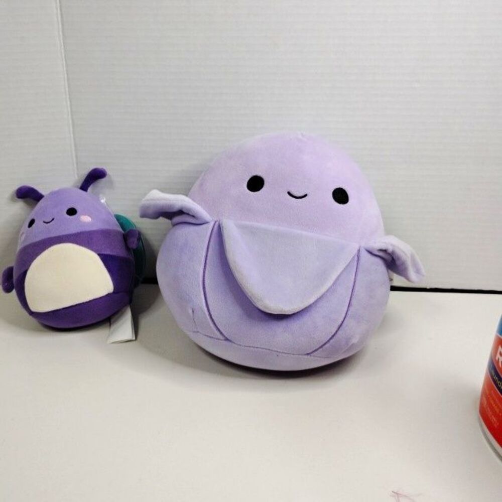 Squishmallows Purple Stingray Plush Lot of 2, Washable, 2023 3+